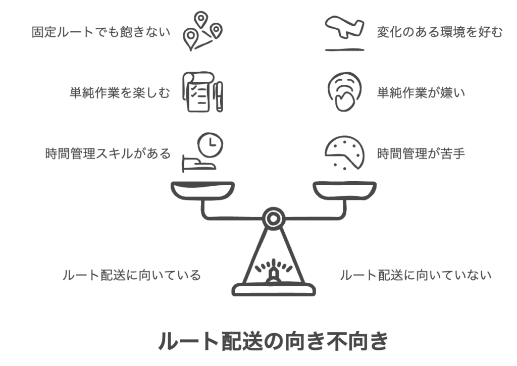 ルート配送の向き不向き